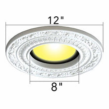 Load image into Gallery viewer, Spot Light Ring White Trim 8&quot; ID x 12&quot; OD Mini Medallion | Renovator&#39;s Supply
