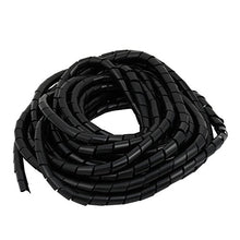 Load image into Gallery viewer, Aexit 10M Length Electrical equipment 14mm Dia Flexible Cable Wire Wrap Spiral Tube Cord Management Black
