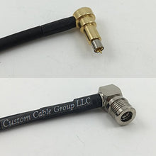 Load image into Gallery viewer, 12 inch RG188 MS-156 MALE ANGLE to QMA MALE ANGLE Pigtail Jumper RF coaxial cable 50ohm Quick USA Shipping
