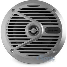 Load image into Gallery viewer, Alpine SPS-M601 110W 6-1/2&quot; 6.5&quot; 2-Way Type-S Marine Coaxial Speakers - Silver
