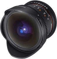 Samyang 12 mm T3.1 Fisheye VDSLR Manual Focus Video Lens for Nikon