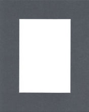 Load image into Gallery viewer, Pack of 5 16x20 Slate Grey Picture Mats Mattes Matting with White Core Bevel Cut for 12x16 Pictures
