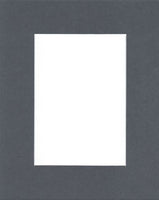 Pack of 5 16x20 Slate Grey Picture Mats Mattes Matting with White Core Bevel Cut for 12x16 Pictures