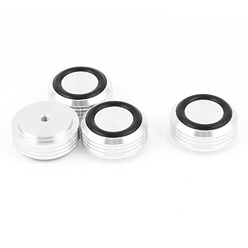 Aexit 4Pcs 30mmx13mm Security & Surveillance Aluminum Alloy Amplifier Feet Pad for CD Horns & Sirens Player Speaker