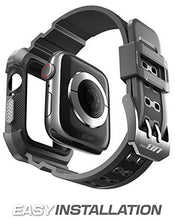 Load image into Gallery viewer, SUPCASE [Unicorn Beetle Pro] Designed for Apple Watch Series 6/SE/5/4 [44mm], Rugged Protective Case with Strap Bands (Black)
