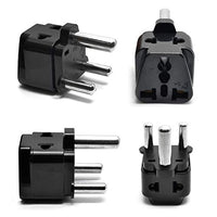 South Africa, Botswana Power Plug Adapter by OREI, 2 in 1 USA Grounded Connection - Universal Socket - Type M - 4 Pack - Perfect for Cell Phones, Laptops, Chargers & More