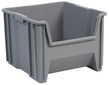 Load image into Gallery viewer, Akro-Mils 13018 Stack-N-Store Heavy Duty Stackable Open Front Plastic Storage Container Bin, (17-1/2-Inch x 16-1/2-Inch x 12-1/2-Inch), Gray, (2-Pack)
