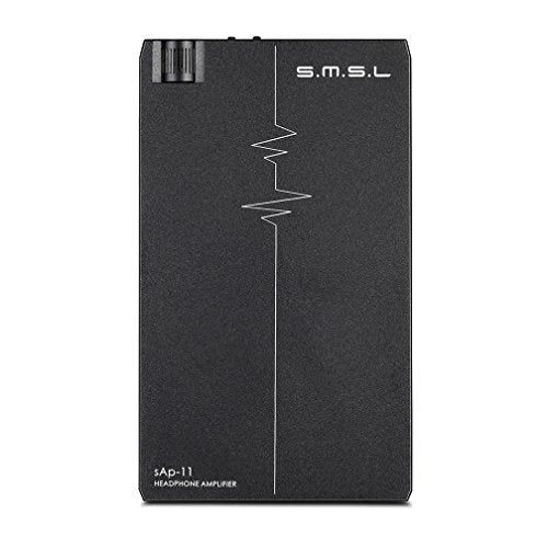 SMSL SAP-11 Portable Headphone Amplifier with 2.5 mm Balanced and 3.5 mm Unbalanced Headphone Output,HiFi Audio AMP for Earphone 2xTPA6120A2 Black
