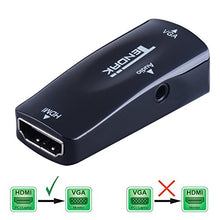Load image into Gallery viewer, Tendak HDMI to VGA Converter Gold-Plated Active HD 1080P Female to Female Adapte with 3.5mm Audio for Projector HDTV Monitor Laptop PC Xbox STB Blu-ray DVD

