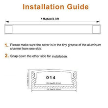 Load image into Gallery viewer, LightingWill 10-Pack U-Shape LED Aluminum Channel 3.28ft/1M Anodized Black Track for &lt;20mm width SMD2835 3528 5050 LED Strips with Oyster White Cover, End Caps and Mounting Clips U04B10
