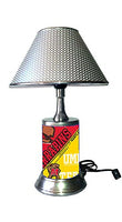 Table Lamp with Shade, a Plate Rolled in on The lamp Base, Mate