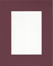 Load image into Gallery viewer, Pack of 10 12x16 Maroon Picture Mats with White Core, for 8x12 Pictures
