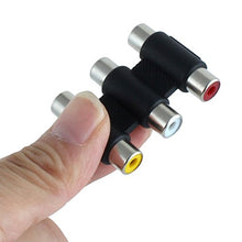 Load image into Gallery viewer, Uxcell 3 Rca Female To Female Coupler Cable Joiner Ports Socket Extension Audio Adapter
