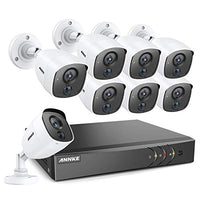 ANNKE S300 CCTV Camera System 8CH Channel 5MP Lite 5-in-1 H.265+ DVR and 8x1080P HD Weatherproof Bullet Cameras, PIR Detection, White Light Alarm, Email Alert with Snapshots, NO Hard Drive