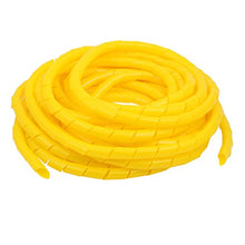 Load image into Gallery viewer, Aexit 14mm Dia Electrical equipment Flexible Spiral Tube Cable Wire Wrap Computer Manage Cord Yellow 10 Meters Long
