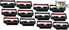 Load image into Gallery viewer, 12 Pack 7011 Compatible Ribbons, Black/Red - EBS Compatible For Victor Technologies Calculators
