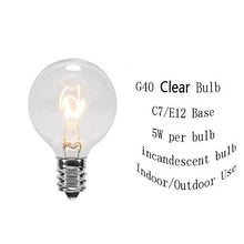 Load image into Gallery viewer, GOOTHY Clear Globe G40 Screw Base Light Bulbs Replacement 1.5-Inch, E12 Base, 25 Pack
