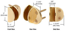 Load image into Gallery viewer, C.R. LAURENCE MFCW16 CRL Brass Wall Mount Round Mall Front Clamp by C.R. Laurence
