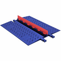 Guard Dog GD1X75-O/BLU Polyurethane Heavy Duty 1 Channel Low Profile Cable Protector with ADA Compliant Ramp, Orange Lid with Blue Ramp, 36