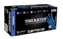 Load image into Gallery viewer, SAS Safety 6603-20 Thickster Powder-Free Exam Grade Disposable Latex 14 Mil Gloves, Large, 50 Gloves
