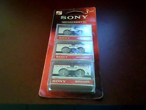 1998 Sony Electronics, Inc. Sony Microcassette 60 Minutes 3-pack Microcassette Set #3mc60b2n Blister Package Version---tape Speed 1.2 Cm/s Record Time 120 Min.(2x60 Min.)---tape Speed 2.4cm/s 60 Min.