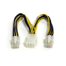 Load image into Gallery viewer, StarTech.com 6in PCI Express Power Splitter Cable - Power splitter - 6 pin PCIe power (M) to 6 pin PCIe power (F) - 5.9 in - yellow - PCIEXSPLIT6
