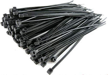 Load image into Gallery viewer, (1,000) 4&quot; inch Black Wire TIE Cable Zip Ties 18 LB S
