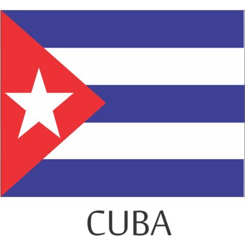 Cuba Flag Hard Hat Helmet Decals Stickers - 12 Pieces