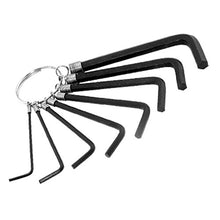 Load image into Gallery viewer, uxcell 8 In 1 Set Portable Hex Head Wrench 1.5mm~6mm Metric Key Chain
