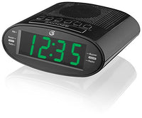 GPX C303B Dual Alarm Clock AM/FM Radio with Time Zone/Daylight Savings Control (Black)