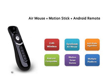 Load image into Gallery viewer, T2 2.4GHz Remote Controller Fly 3D Motion Stick Android Remote for PC, Smart TV, Set-top-box, Android TV Box, Media Player
