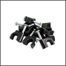 Load image into Gallery viewer, Steren 200-960 RG6 Cable Mounting Clips W/Nail Black (100 pack)
