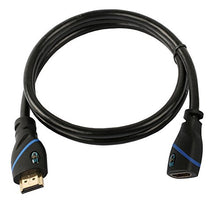 Load image into Gallery viewer, 1.5 FT (0.4 M) High Speed HDMI Cable Male to Female with Ethernet Black (1.5 Feet/0.4 Meters) Supports 4K 30Hz, 3D, 1080p and Audio Return CNE552637 (4 Pack)
