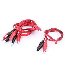 Load image into Gallery viewer, uxcell 4 Pcs Double Alligator Clips Test Leads Connctor Wire 0.5 Meter Long
