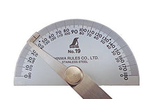 Load image into Gallery viewer, Shinwa Japanese #19 Stainless Steel Protractor 0-180 degrees with Round Head
