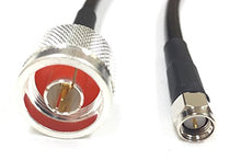 Load image into Gallery viewer, 50 Foot N Male to SMA Male Times Microwave LMR240 Ultraflex 50 Ohm Cable assembled by Custom Cable Connection
