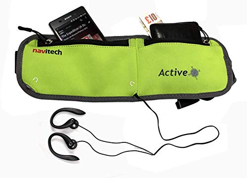 Navitech Green MP3/MP4 Running/Jogging Water Resistant Sports Belt/Waistband Compatible with The Apple 2 GB iPod Shuffle