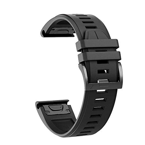 for Garmin Instinct Watch Band,YOOSIDE 22mm Quick Fit Silicone Sport Waterproof Replacement Watch Band Strap for Garmin Instinct/Fenix 5/5 Plus/Forerunner 935/Approach S60/Quatix 5 (Black)
