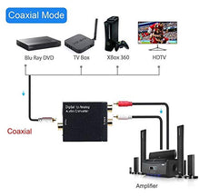 Load image into Gallery viewer, Digital Optical Coax to Analog Stereo Audio L/R Converter Adapter with Optical Cable RCA Cable
