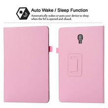 Load image into Gallery viewer, Uliking Folio Case for Samsung Galaxy Tab A 10.5 Inch 2018 (SM-T590/T595), Slim Lightweight PU Leather Stand Full Body Protective Cover Folding Shell with Auto Wake/Sleep Stylus Pencil Holder, Pink
