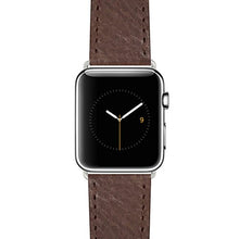 Load image into Gallery viewer, Bandini Replacement Watch Band for Apple Watch 42mm/44mm, Brown, Leather, Stainless Steel Buckle, Fits Series 6, 5, 4, 3, 2, 1
