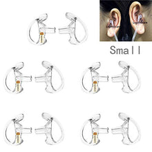 Load image into Gallery viewer, Lsgoodcare 5 Pairs Silicone Replacement Earplug Earmold Ear Buds (Left and Right) for Two-Way Radio Headset Air Acoustic Earpiece Headset Walkie Talkie Earpiece,Small Size,Clear White Color
