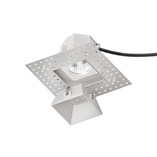 WAC Lighting R3ASDL-F830-HZ Aether Square Invisible Trim with LED Light Engine Flood 40 Beam 3000K Soft White, Haze