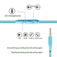 Load image into Gallery viewer, Universal Wired Earphones with Mic Stereo for iPhone, iPod, iPad, Samsung, Android Smartphone, Tablets, MP3 Players 3.5MM Jack (Blue)
