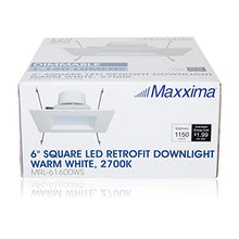 Load image into Gallery viewer, Maxxima 6 in. Dimmable Square LED Recessed Retrofit Downlight, 1150 Lumens, 90 CRI, Warm White 2700K, E26 Screw in Connection, 120 Watt Equivalent, Energy Star
