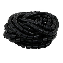 Load image into Gallery viewer, Aexit 20mm Dia Electrical equipment Flexible Spiral Tube Cable Wire Wrap Computer Manage Cord Black 10 Meters Long
