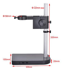 Load image into Gallery viewer, HAYEAR Lab Bracket Industry Stereo Digital Microscope Platform Camera Table Stand 50mm and 40mm Dual Ring Holder Gear
