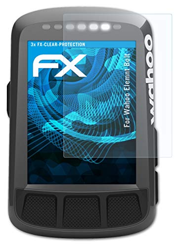 atFoliX Screen Protection Film Compatible with Wahoo Elemnt Bolt Screen Protector, Ultra-Clear FX Protective Film (3X)