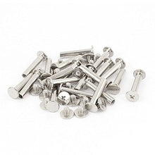 Load image into Gallery viewer, uxcell Scrapbook Photo Albums M5x25mm Nickel Plated Binding Screw Post 20pcs
