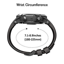 Load image into Gallery viewer, ANCOOL Compatible with Garmin Fenix 5X Plus Band 26mm Easy Fit Silicone Watch Strap Wristbands Replacement for Fenix 7X/Fenix 6X Pro/Fenix 6X/D2 Delta PX/Tactix Delta/Descent Mk2 (Pack of 7)
